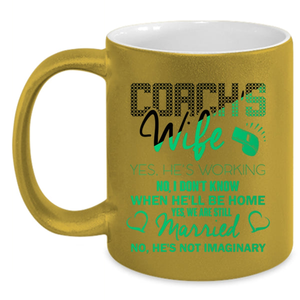 Cute Gift For My Wife Coffee Mug, Coach's Wife Accent Mug