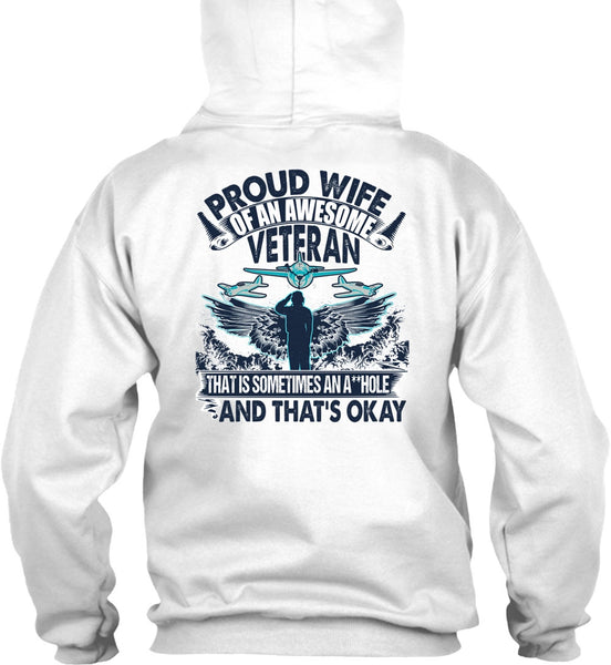 Proud Wife Of An Awesome Veteran T Shirt, I Love Veteran T Shirt
