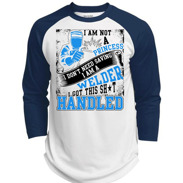 I Am A Welder T Shirt, I Am Not A Princess T Shirt, Awesome T-Shirts  (Polyester Game Baseball Jersey)