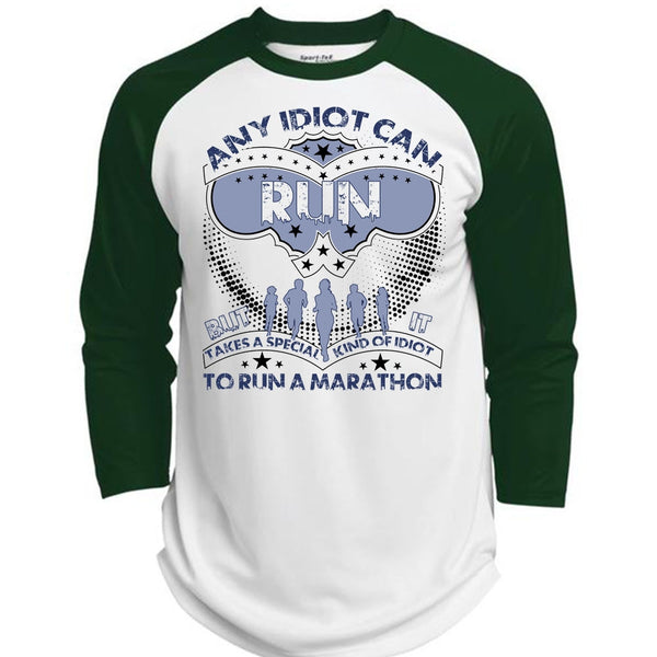 Any Idiot Can Run T Shirt, I Love Running T Shirt, Awesome T-Shirts  (Polyester Game Baseball Jersey)
