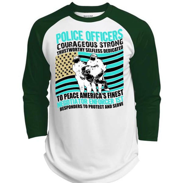 Police Officers Courageous Strong T Shirt, I Love Police T Shirt, Awesome T-Shirts  (Polyester Game Baseball Jersey)