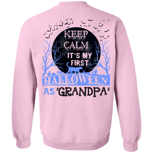 Wait For Halloween T Shirt, Keep Calm It's My First Halloween As Grandpa Sweatshirt