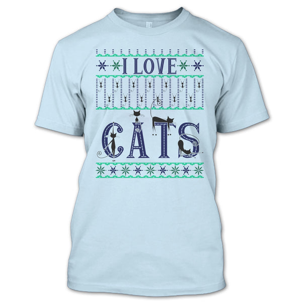 I Love Cats T Shirt, Catmas T Shirt