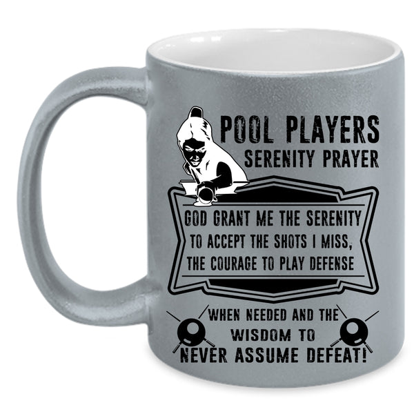 Cool Sport Coffee Mug, Pool Players Serenity Prayer Accent Mug
