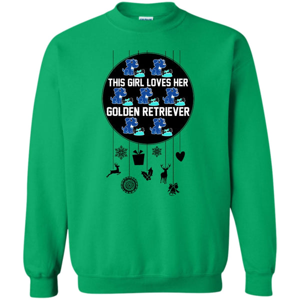 Merry Christmas Gift T Shirt, This Girl Loves Her Golden Retriever Sweatshirt