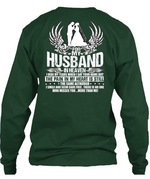 For My Husband In Heaven T Shirt, My Heart T Shirt