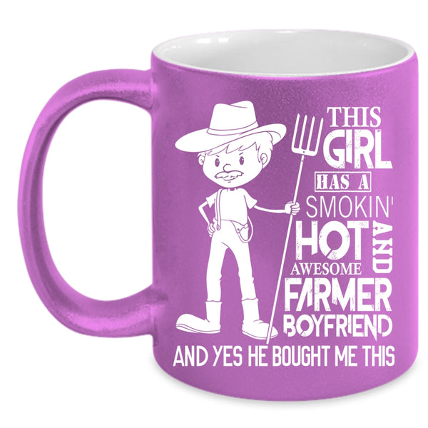This Girl Has A Farmer Boyfriend Coffee Mug, Awesome Farmer Coffee Cup