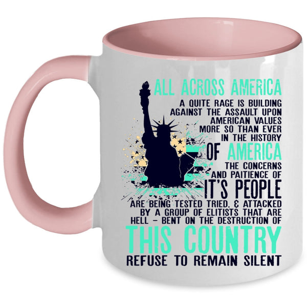 Cool Gift For Veterans Coffee Mug, All Across America Accent Mug