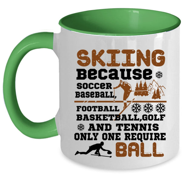 Cute Gift For Skier Coffee Mug, Skiing Accent Mug