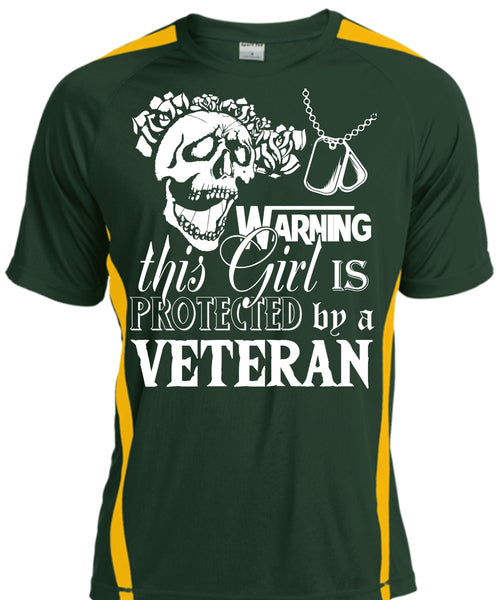 Warning This Girl Is Protected By A Veteran T Shirt, Loving T Shirt