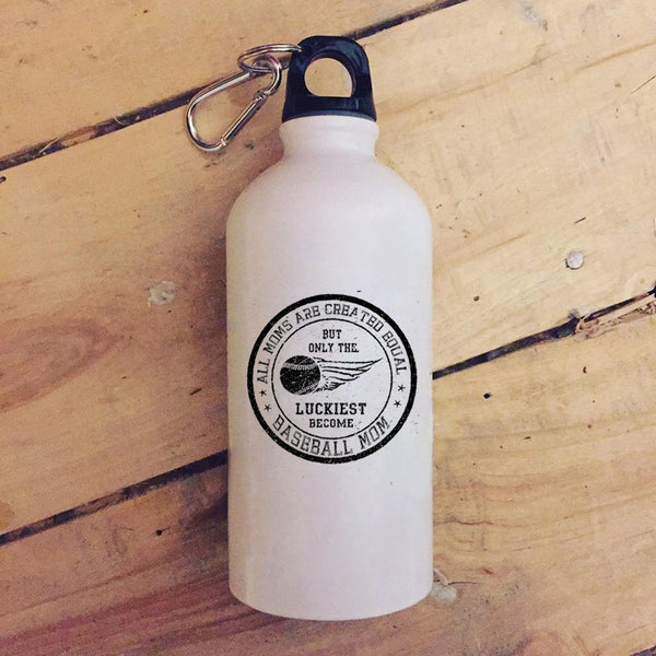 All Moms Are Created Equal 20 oz Stainless Steel Bottle,Only The Luckiest Become Baseball Mom Outdoor Sports Water Bottle
