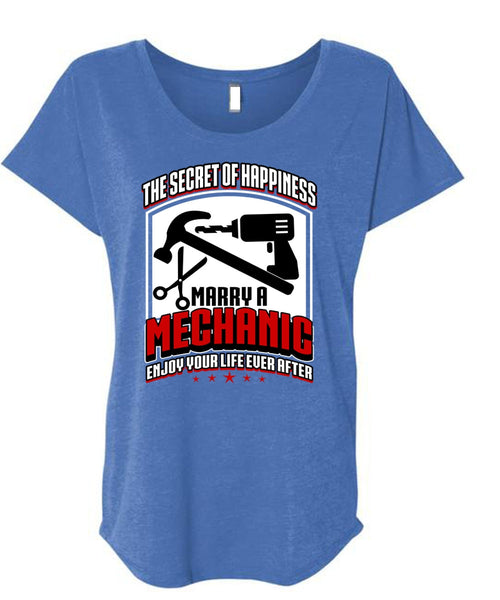 Marry A Mechanic T Shirt, Being A Mechanic T Shirt, Cool Shirt (Ladies' Triblend Dolman Sleeve)