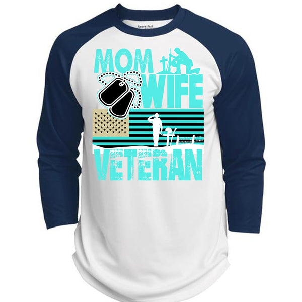 Mom Wife Veteran T Shirt, I Love Mom T Shirt, Awesome T-Shirts  (Polyester Game Baseball Jersey)