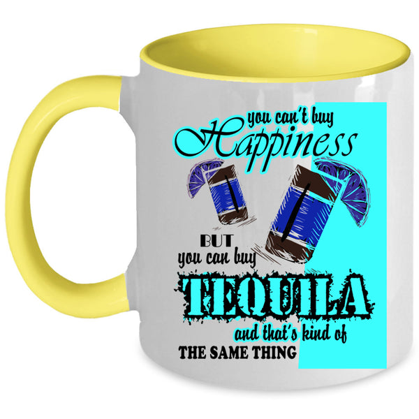 I Love Wine Coffee Mug, Tequila Make Me Happy Accent Mug
