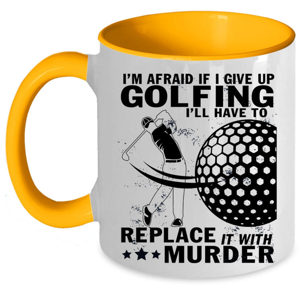Cool Gift For Golfer Coffee Mug, I Love Golfing Accent Mug