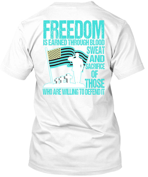 A black t-shirt with the shopify logo