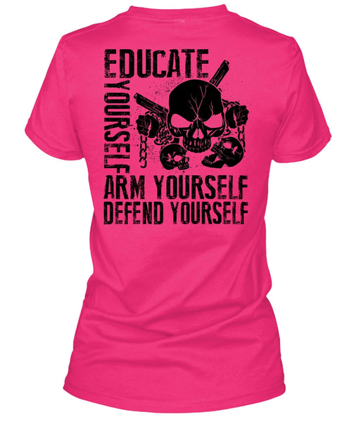 Educate Yourself Arm Yourself T Shirt, I Love Veteran T Shirt