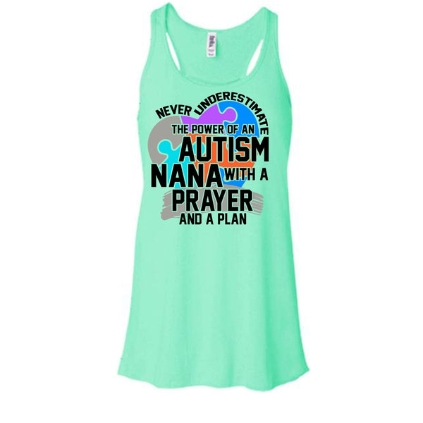 Never Underestimate T Shirt, Coolest Autism Nana Tank Top