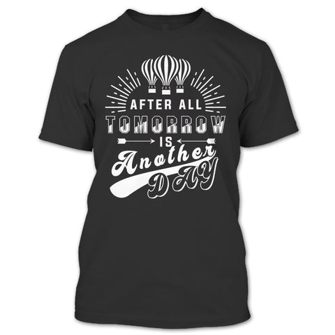 A black t-shirt with the shopify logo