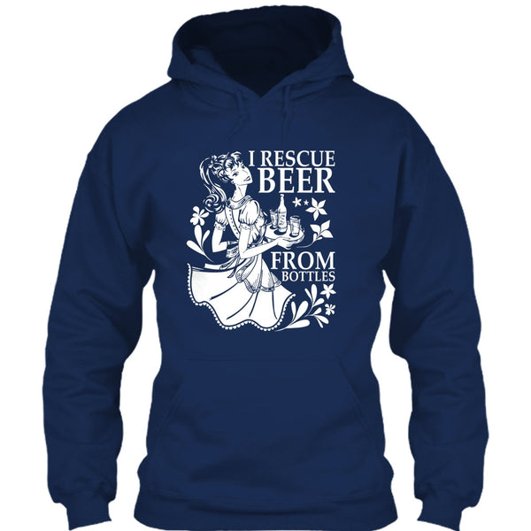 I Rescue Beer From Bottles T Shirt, Coolest Beer Drinker T Shirt