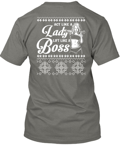 Active Like A Lady Lift Like A Boss T Shirt, This Girl Loves Christmas T Shirt