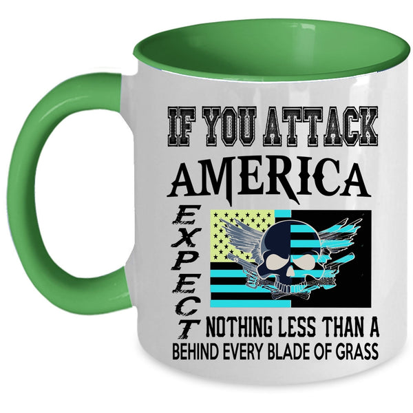 Cool Gift For American Coffee Mug, Cool American Flag Accent Mug