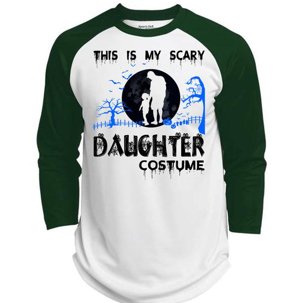 This Is My Scary Daughter Costume T Shirt, Wait For Halloween T Shirt, Awesome T-Shirts  (Polyester Game Baseball Jersey)