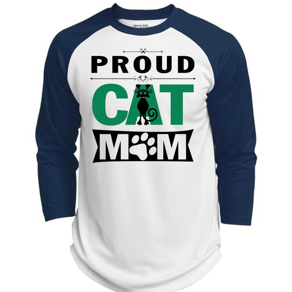 Proud Cat Mom T Shirt, I Love Cat T Shirt, Mother's Day T Shirt  (Polyester Game Baseball Jersey)