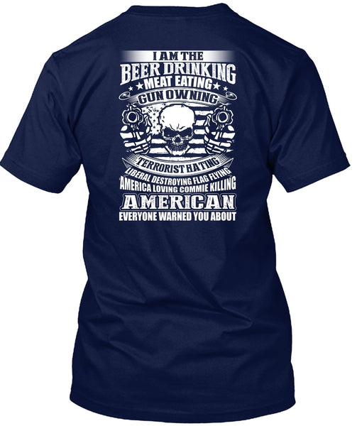 Meat Eating Gun Owning T Shirt, American T Shirt