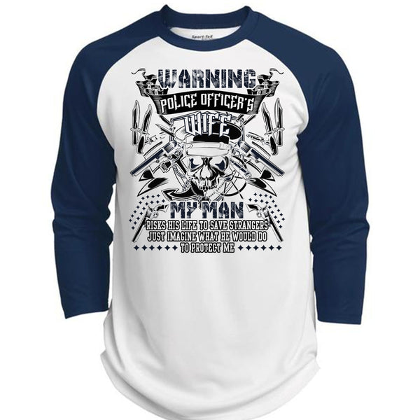 Police Officer's Wife T Shirt, I Love Husband T Shirt, Awesome T-Shirts  (Polyester Game Baseball Jersey)