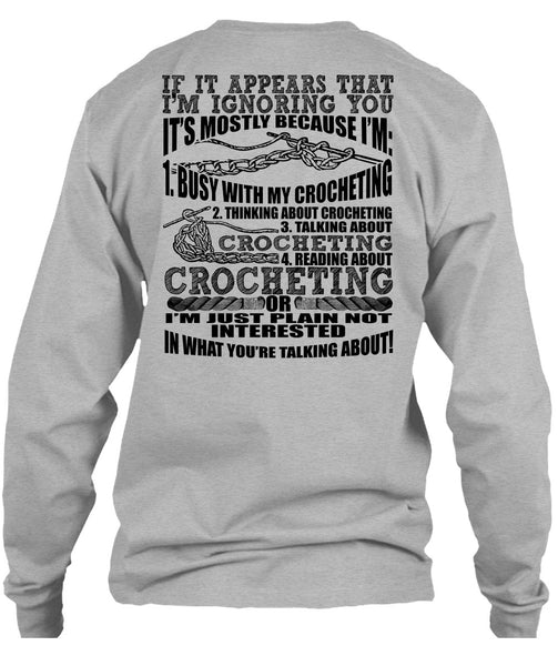 Reading About Crocheting T Shirt, I Love Crocheting T Shirt