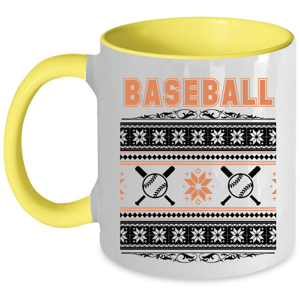 Christmas Humor  Coffee Mug, Baseball Accent Mug