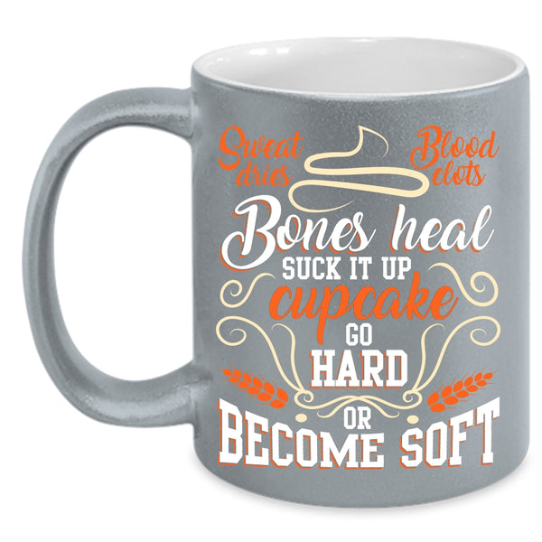 Cupcake Go Hard Or Become Soft Coffee Mug, Funny Baking Coffee Cup