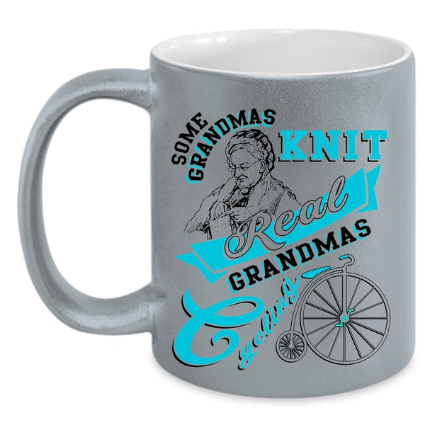Cool Grandmas Coffee Mug, Real Grandmas Cycling Accent Mug