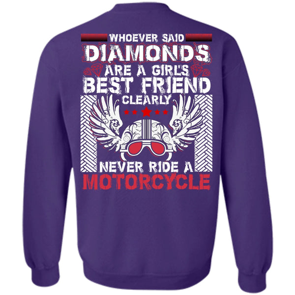 Diamonds Are A Girl's Best Friend T Shirt, I Love Biker Sweatshirt