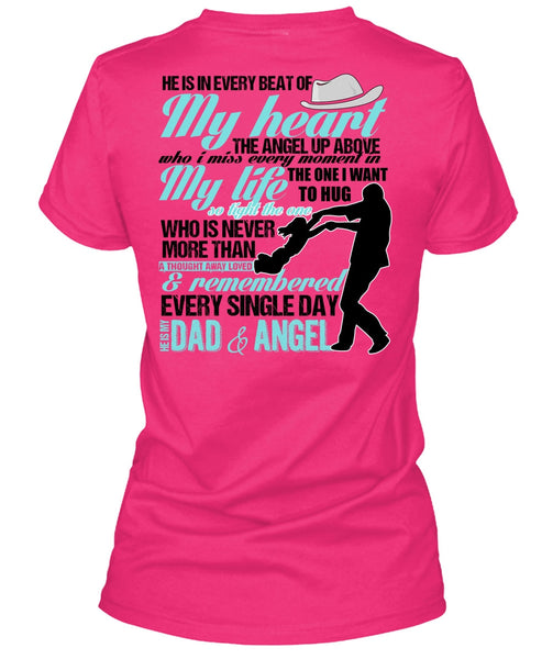 He Is My Dad And Angel T Shirt, I Love Dad T Shirt