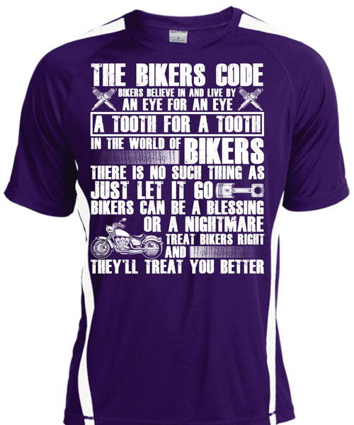 The Bikers Code T Shirt, World Of Biker T Shirt, Cool Shirt