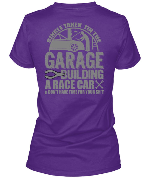 Garage Building A Race Car T Shirt, Being A Mechanic T Shirt
