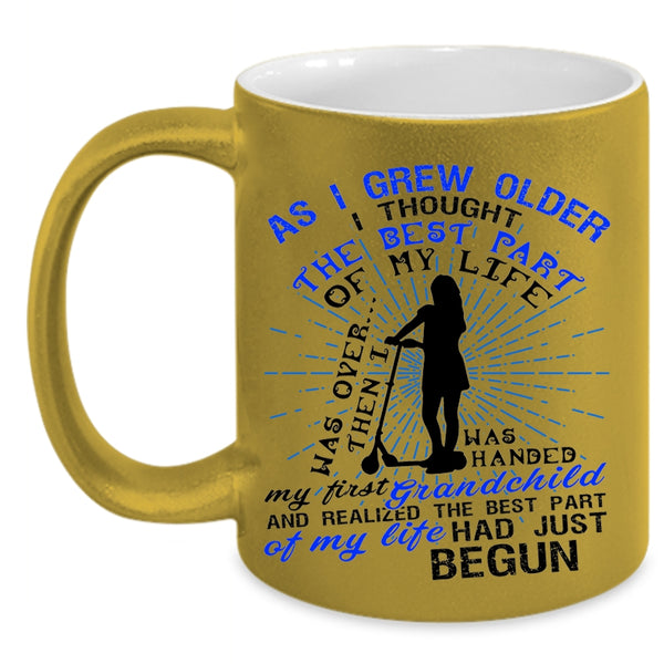The Best Part Of My Life Coffee Mug, My First Grandchild Accent Mug