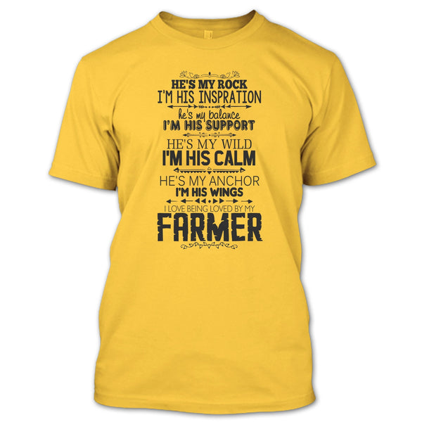 He Is My Rock T Shirt, Coolest Farmer T Shirt