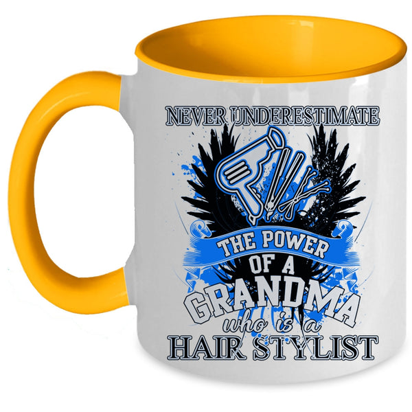 Funny Hairstylist Coffee Mug, Grandma Is A Hairstylist Accent Mug