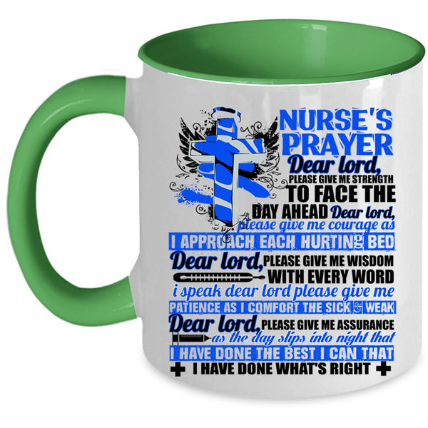 Best Gift For Nurses Coffee Mug, Nurse's Prayer Accent Mug
