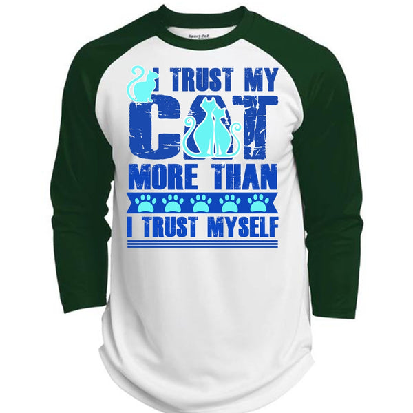 I Trust My Cat More T Shirt, I Love My Cat T Shirt, Awesome T-Shirts  (Polyester Game Baseball Jersey)