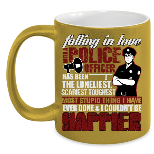 Falling In Love With A Police Officer Coffee Mug, I Love My Police Officer Coffee Cup