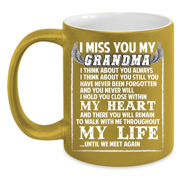 I Miss You My Grandma Coffee Mug, Cute Gift For Grandkids Coffee Cup