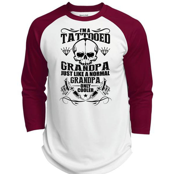 I'm A Tattooed Grandpa T Shirt, I Love Tattoo T Shirt, Awesome T-Shirts  (Polyester Game Baseball Jersey)