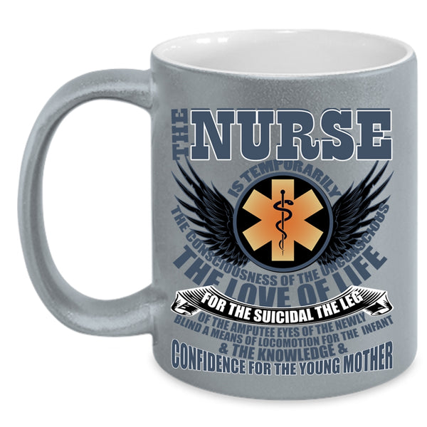Awesome Gift For Nurses Coffee Mug, The Nurse Is Temporarily Accent Mug