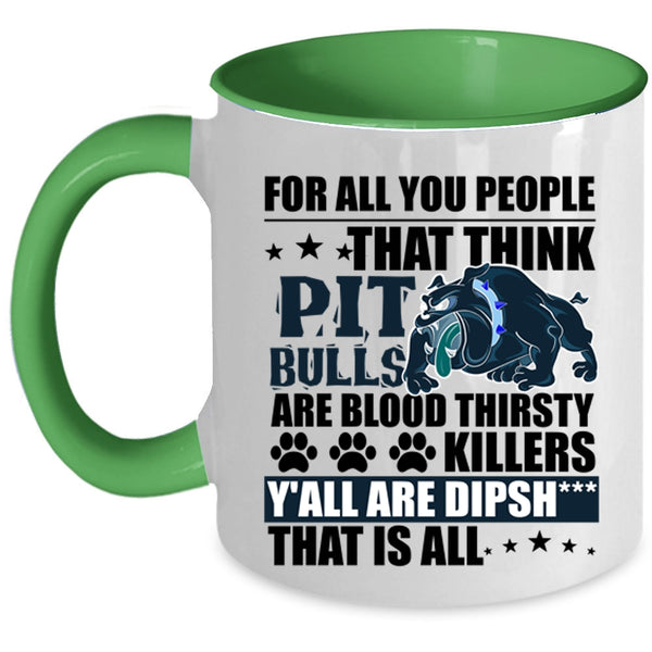 Lovely Pit Bull Lovers Coffee Mug, Cute Pitbulls Accent Mug