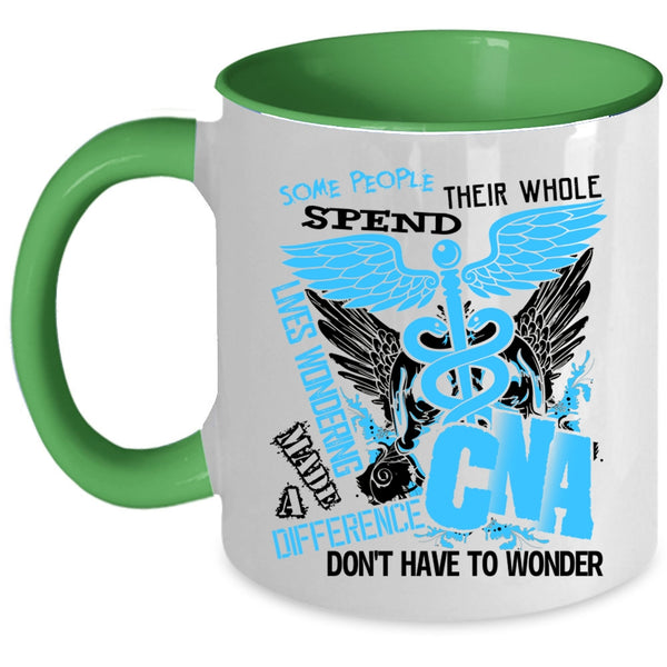 Cool Nurses Coffee Mug, Made A Difference CNA Accent Mug