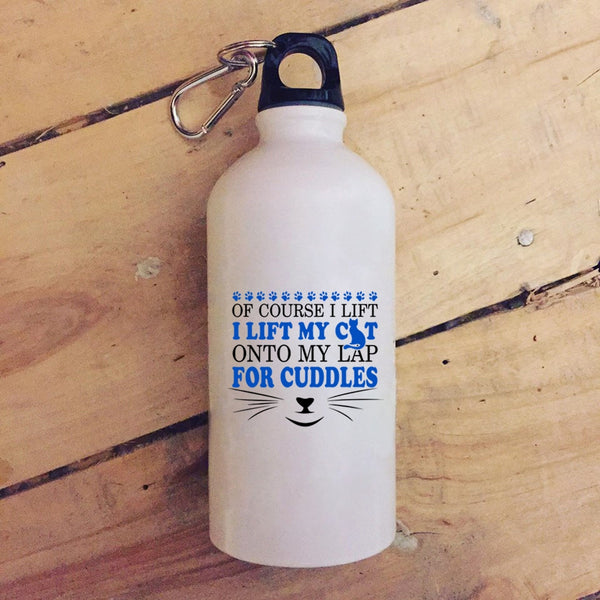 I Lift My Cat Onto My Lap 20 oz Stainless Steel Bottle,Lovely Cats Outdoor Sports Water Bottle